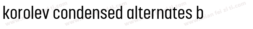 korolev condensed alternates bold字体转换
